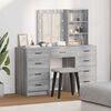 vidaXL Dressing Table 3 pcs Grey 40 x 41 x 135 cm Engineered wood