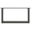 vidaXL Coffee Table Legs U-Shaped 2 pcs Anthracite 60x(30-31) cm Steel