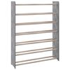 vidaXL Shoe Rack Grey 90x24x117 cm Engineered Wood