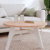 vidaXL Table Top &Oslash;80x2.5 cm Round Solid Wood Beech