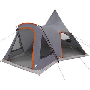 vidaXL Teepee Tent 5-Person Grey and Orange 545 x 450 x 295 cm