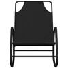 vidaXL Rocking Sun Lounger Black Steel and Textilene