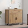 vidaXL Sideboard with Drawer Artisan Oak 79.5 x 35.5 x 74.5 cm