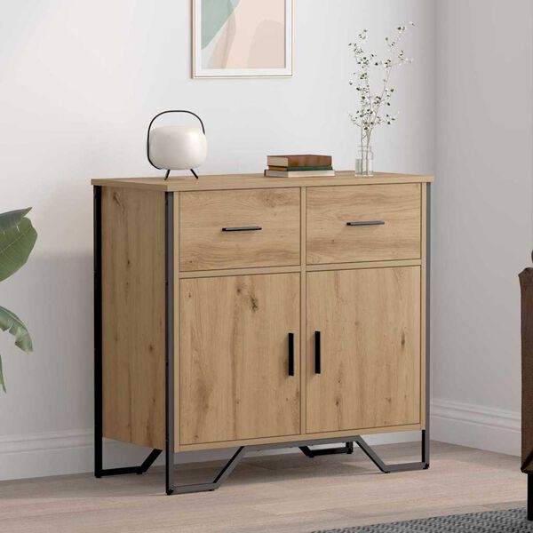 vidaXL Sideboard with Drawer Artisan Oak 79.5 x 35.5 x 74.5 cm