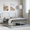 vidaXL Metal Bed Frame without Mattress with Headboard White 135x190cm