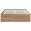 vidaXL Bed Frame without Mattress Artisan Oak 140x190cm Engineered Wood