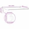vidaXL Awning Manual White 5 x 3 m Metal