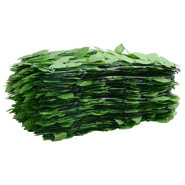 vidaXL Balcony Screen with Green Leaves 400x150 cm