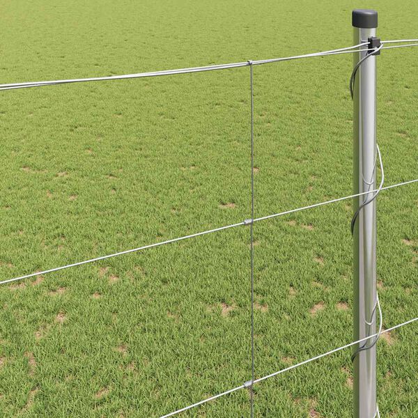 vidaXL Field Fence Silver 50 x 1.5 m Galvanised steel