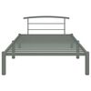 vidaXL Bed Frame without Mattress Grey Metal 90x200 cm