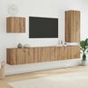 vidaXL TV Wall Unit Wall-mounted 5 pcs Artisan Oak Engineered Wood