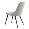 Venture Home Dining Chairs 2 pcs Velvet Deluxe Velvet Light Grey and Black