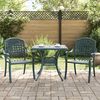 vidaXL Garden Table Set 3 pcs Green Cast Aluminium