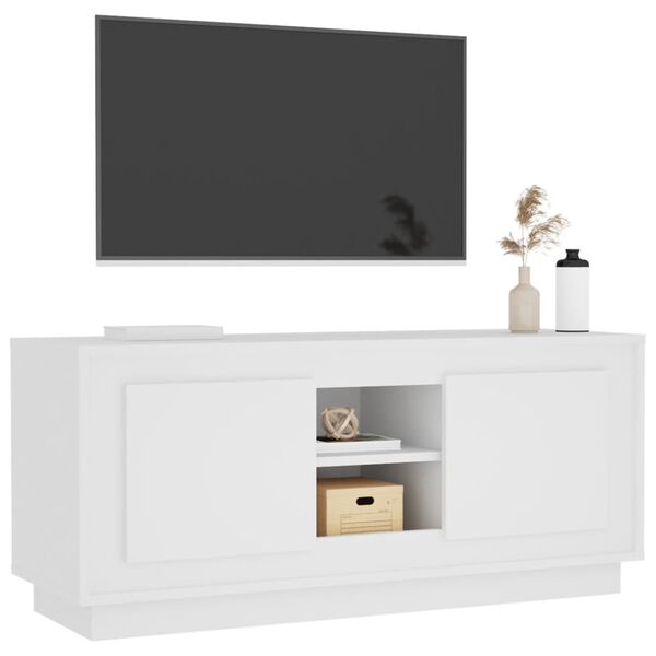 vidaXL TV Cabinet White 102x35x45 cm Engineered Wood