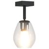 vidaXL Ceiling Spotlight Black 13 x 13 x 26 cm Glass and metal