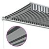 vidaXL Manual Retractable Awning Anthracite&White 400x350 cm