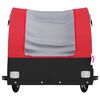 vidaXL Bike Trailer Black and Red 30 kg Iron