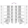 vidaXL Shoe Cabinet with Shelf 2 pcs White Engineered Wood