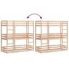 vidaXL Triple Bunk Bed without Mattress 90x190 cm Single Solid Wood Pine