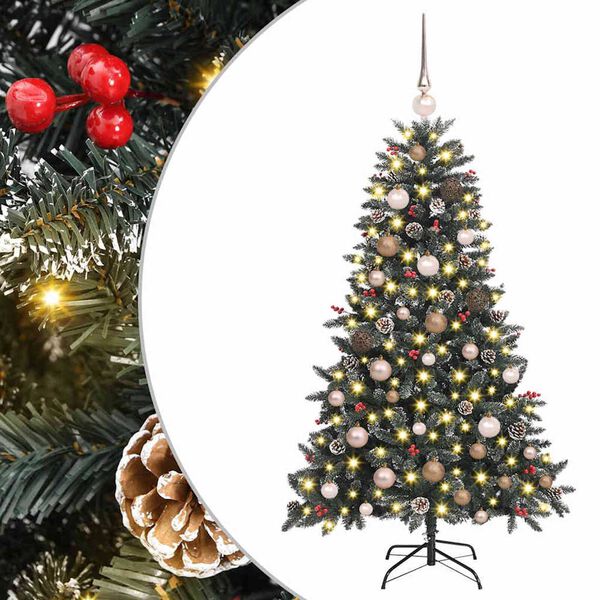vidaXL Artificial Christmas Tree with 150 LEDs with Stand Green 150 cm