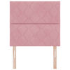 vidaXL LED Headboard with Headboard Pink 100 cm Faux Leather