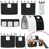 vidaXL Kids' Loft Bed with Tunnel White&Black 80x200 cm Solid Wood Pine