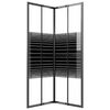 vidaXL Stripe Shower Cabin ESG 80x80x180 cm Black