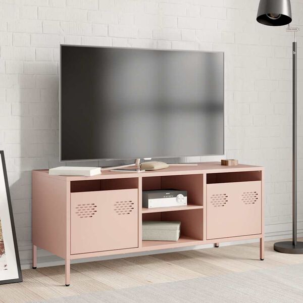 vidaXL TV Cabinet Pink 101.5x39x43.5 cm Cold-rolled Steel