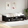 vidaXL Daybed with Drawers without Mattress Black 90x200 cm