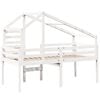 vidaXL High Sleeper Bed without Mattress White 90x190 cm Single Solid Wood Pine