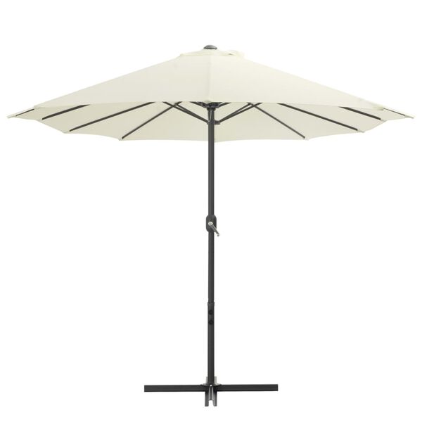 vidaXL Garden Parasol with Aluminium Pole 460x270 cm Sand