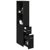 vidaXL Bathroom Furniture Set Wall-mounted Black Oak 22 x 41 x 135 cm