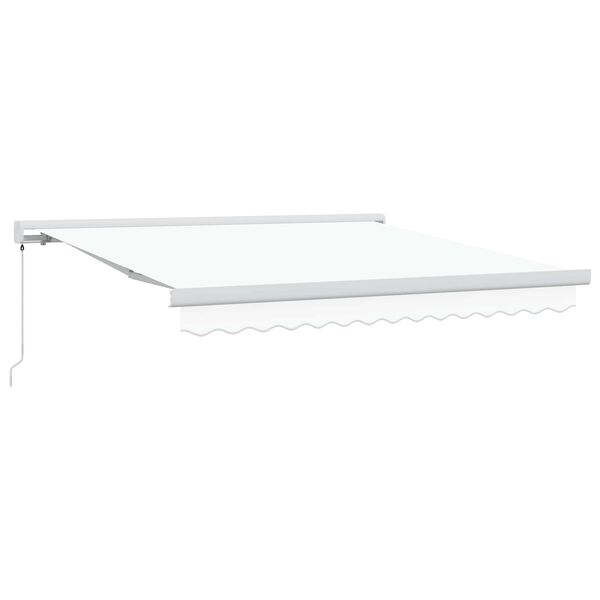 vidaXL Retractable Awning White 350 x 250 cm Fabric and Metal