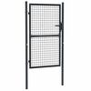 vidaXL Mesh Garden Gate Galvanised Steel 100x150 cm Grey