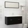 vidaXL 2 Piece Bathroom Furniture Set Black Engineered Wood