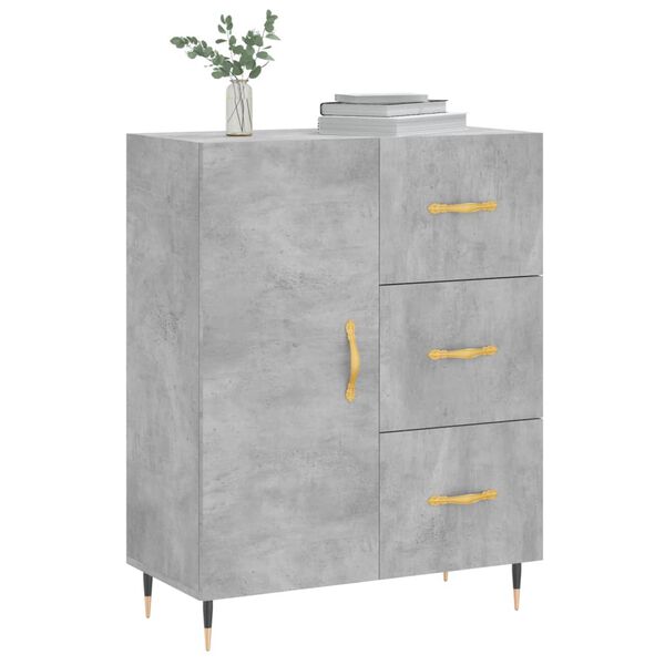 vidaXL Sideboard Concrete Grey 69.5x34x90 cm Engineered Wood