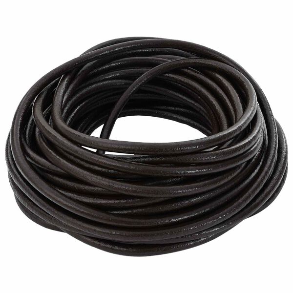 vidaXL Leather Cord Dark Brown &Oslash;5 mm x 50 m Leather