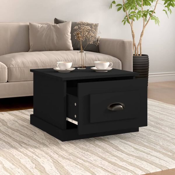 vidaXL Coffee Table Black 50x50x35 cm Engineered Wood