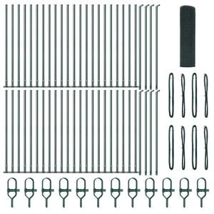vidaXL Welded Wire Fence with Concrete Base 100 x 0.5 m Green Mesh