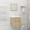 vidaXL 2 Piece Bathroom Furniture Set Sonoma Oak Engineered Wood