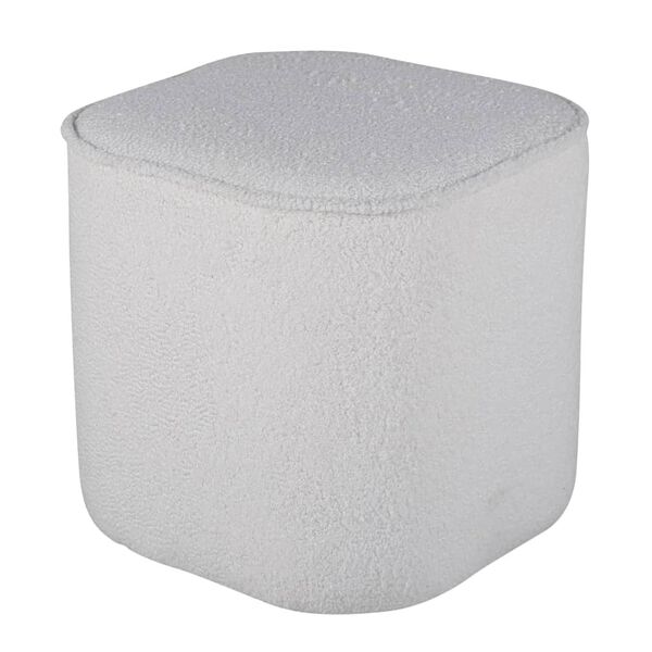 Venture Home Pouffe Piff 44x44x41 cm Teddy White