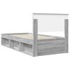 vidaXL Bed Frame Grey Sonoma 90 x 190 cm Solid Pine Wood