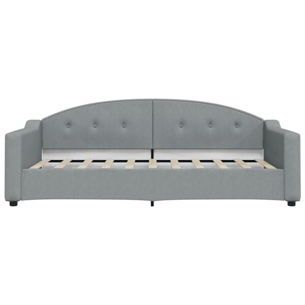 vidaXL Day Bed without Mattress Light Grey 90x190 cm Single Fabric