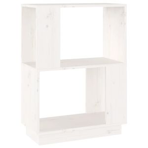 vidaXL Book Cabinet/Room Divider White 51x25x70 cm Solid Wood Pine