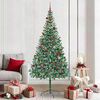 vidaXL Artificial Christmas Tree with Stand Green 210 cm PVC and Steel