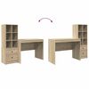 vidaXL Desk with Drawer 2 pcs Sonoma Oak