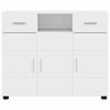vidaXL Sideboard High gloss white 88.5 x 30.5 x 73 cm Engineered Wood