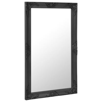 vidaXL Wall Mirror Baroque Style 60x100 cm Black