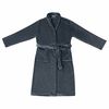vidaXL Bathrobe without Hood Navy Blue L Flannel