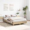 vidaXL Bed Frame No Mattress Sonoma Oak 140x190 cm Engineered Wood